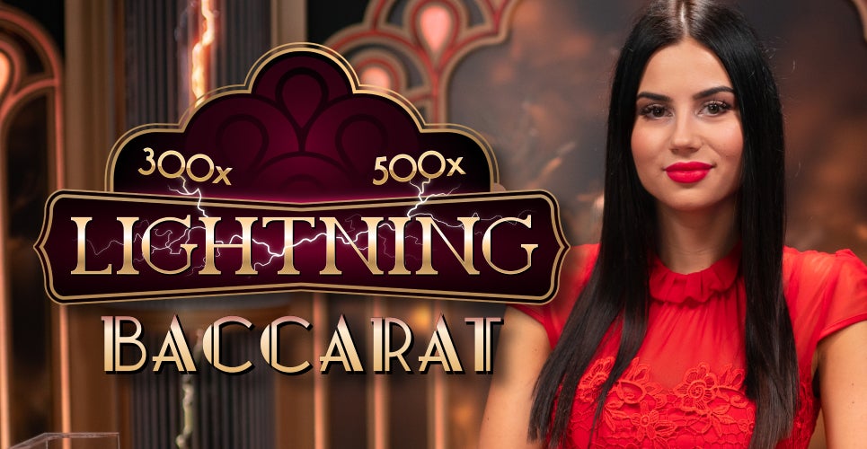 Lightning Baccarat online game logo by Evolution on nl-lalabet.com